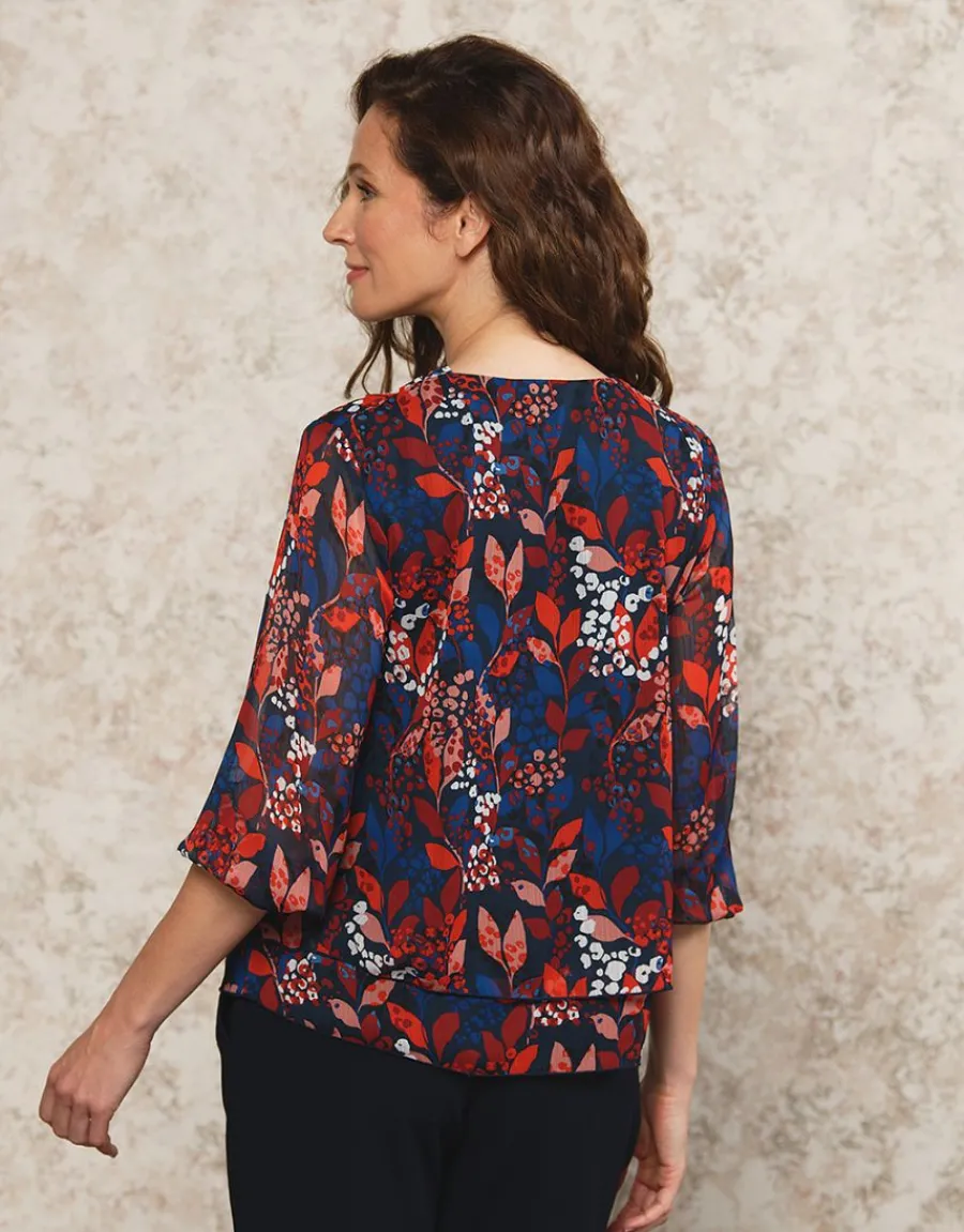 Christine Laure Chemisiers & Blouses|Hauts*Blouse orange fluide