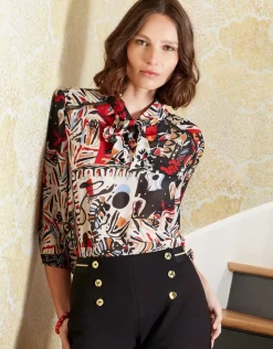 Christine Laure Chemisiers & Blouses|Hauts*Blouse orange imprimée