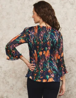 Christine Laure Chemisiers & Blouses|Hauts*Blouse orange plissée