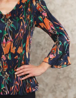 Christine Laure Chemisiers & Blouses|Hauts*Blouse orange plissée