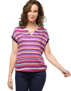 Christine Laure Chemisiers & Blouses|Hauts*Blouse rayée fuchsia