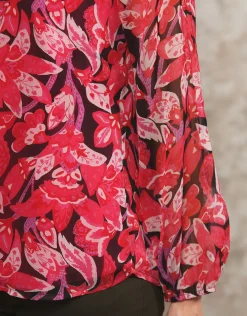 Christine Laure Chemisiers & Blouses|Hauts*Blouse rose motif floral