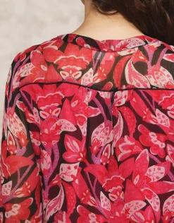 Christine Laure Chemisiers & Blouses|Hauts*Blouse rose motif floral