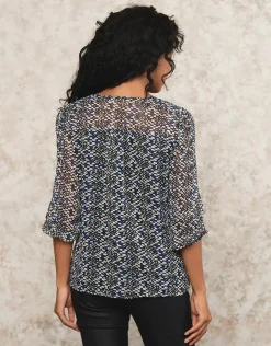 Christine Laure Chemisiers & Blouses|Hauts*Blouse V voile imprimé