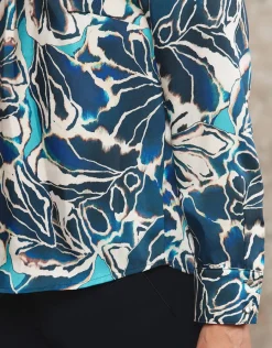 Christine Laure Chemisiers & Blouses|Hauts*Blouse vareuse motif bleu