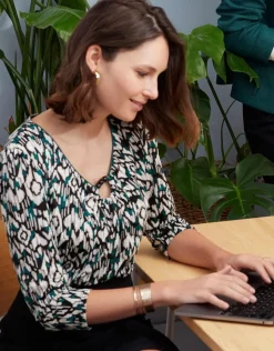 Christine Laure Chemisiers & Blouses|Hauts*Blouse verte chic