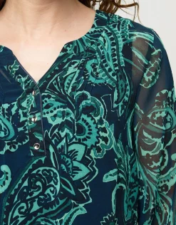 Christine Laure Chemisiers & Blouses|Hauts*Blouse verte imprimée