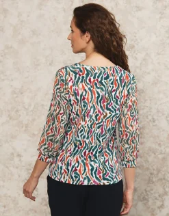 Christine Laure Chemisiers & Blouses|Hauts*Blouse verte imprimée