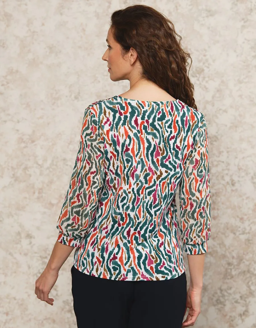 Christine Laure Chemisiers & Blouses|Hauts*Blouse verte imprimée