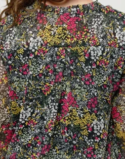 Christine Laure Chemisiers & Blouses|Hauts*Blouse voile vert fleuri