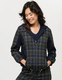 Christine Laure Casual|Vestes*Blouson marine écossais