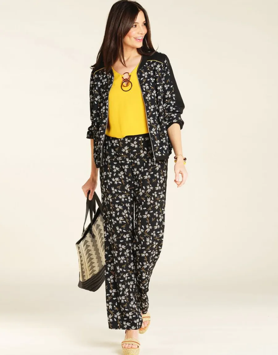 Christine Laure Casual|Vestes*Bombers imprimé noir