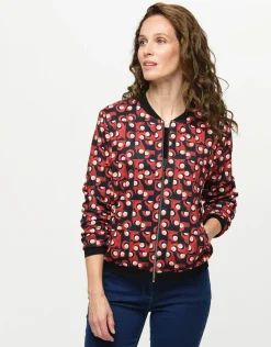 Christine Laure Casual|Vestes*Bombers imprimé rouge