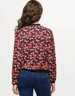 Christine Laure Casual|Vestes*Bombers imprimé rouge