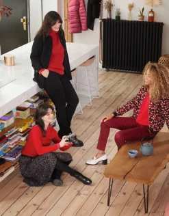 Christine Laure Casual|Vestes*Bombers imprimé rouge