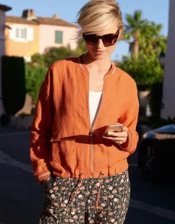 Christine Laure Casual|Vestes*Bombers orange100% Lin