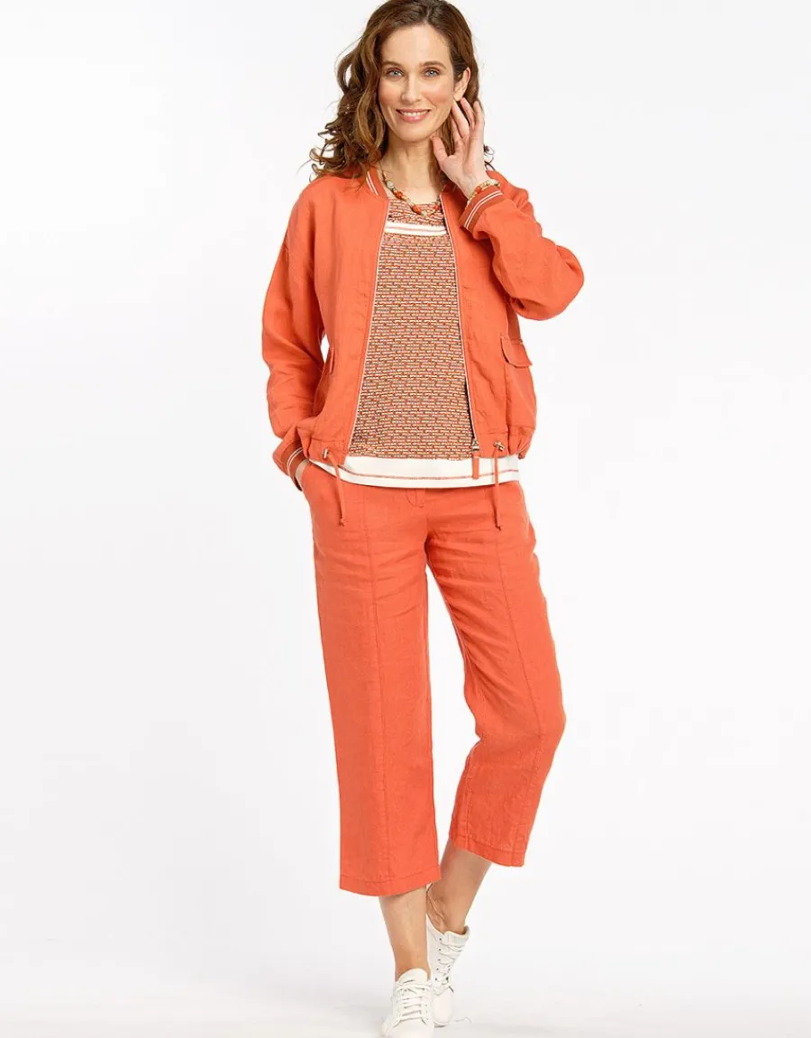 Christine Laure Casual|Vestes*Bombers orange100% Lin