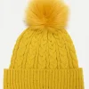 Christine Laure Accessoires*Bonnet jaune pompon