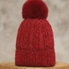 Christine Laure Accessoires*Bonnet pompon rouge