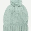 Christine Laure Accessoires*Bonnet vert pompon