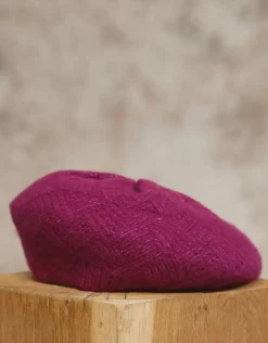 Christine Laure Accessoires*Béret maille violet