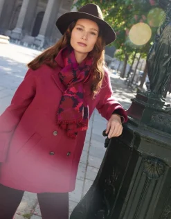 Christine Laure Manteaux|Parkas*Caban 70% laine rose