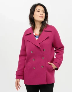 Christine Laure Manteaux|Parkas*Caban 70% laine rose