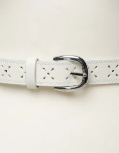 Christine Laure Maroquinerie|Accessoires*Ceinture cuir écru