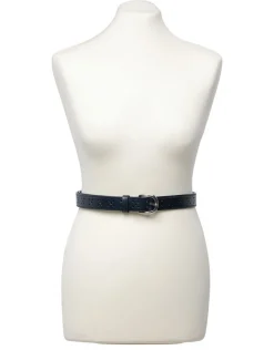 Christine Laure Maroquinerie|Accessoires*Ceinture cuir marine