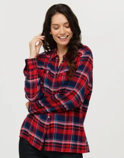 Christine Laure Chemisiers & Blouses|Hauts*Chemise carreaux rouge