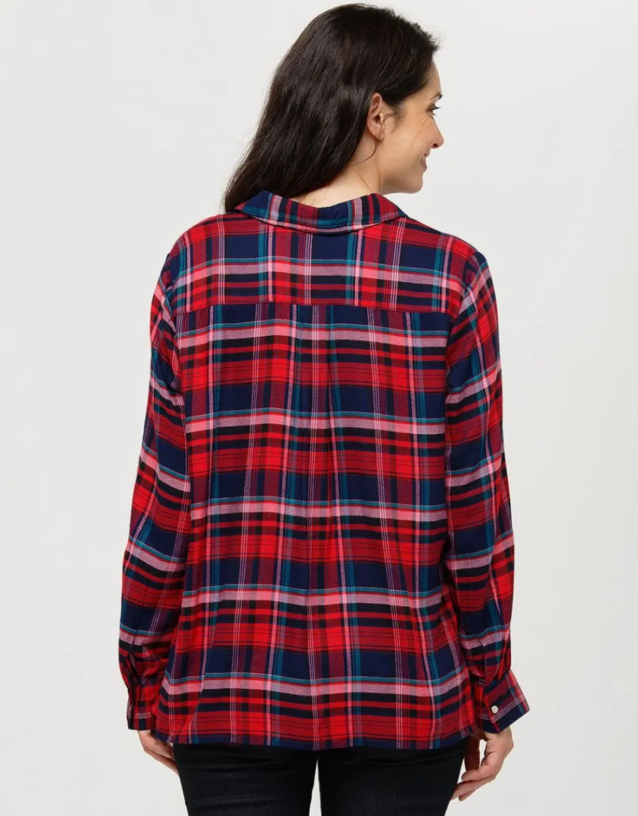 Christine Laure Chemisiers & Blouses|Hauts*Chemise carreaux rouge