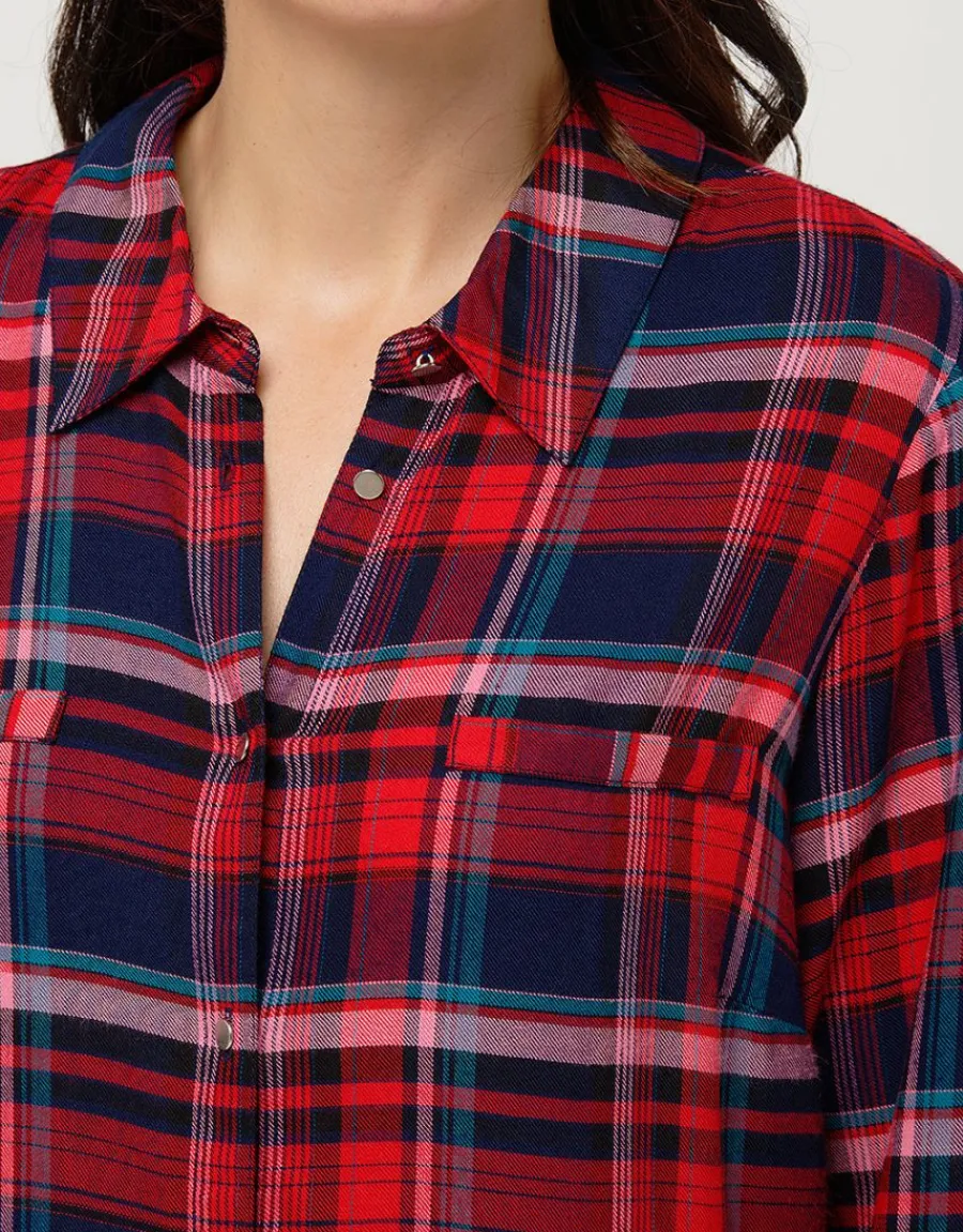Christine Laure Chemisiers & Blouses|Hauts*Chemise carreaux rouge