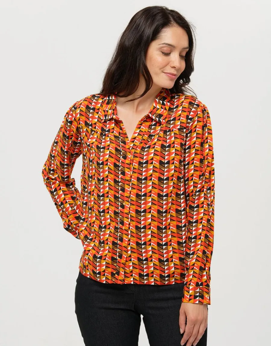 Christine Laure Chemisiers & Blouses|Hauts*Chemise fluide orange