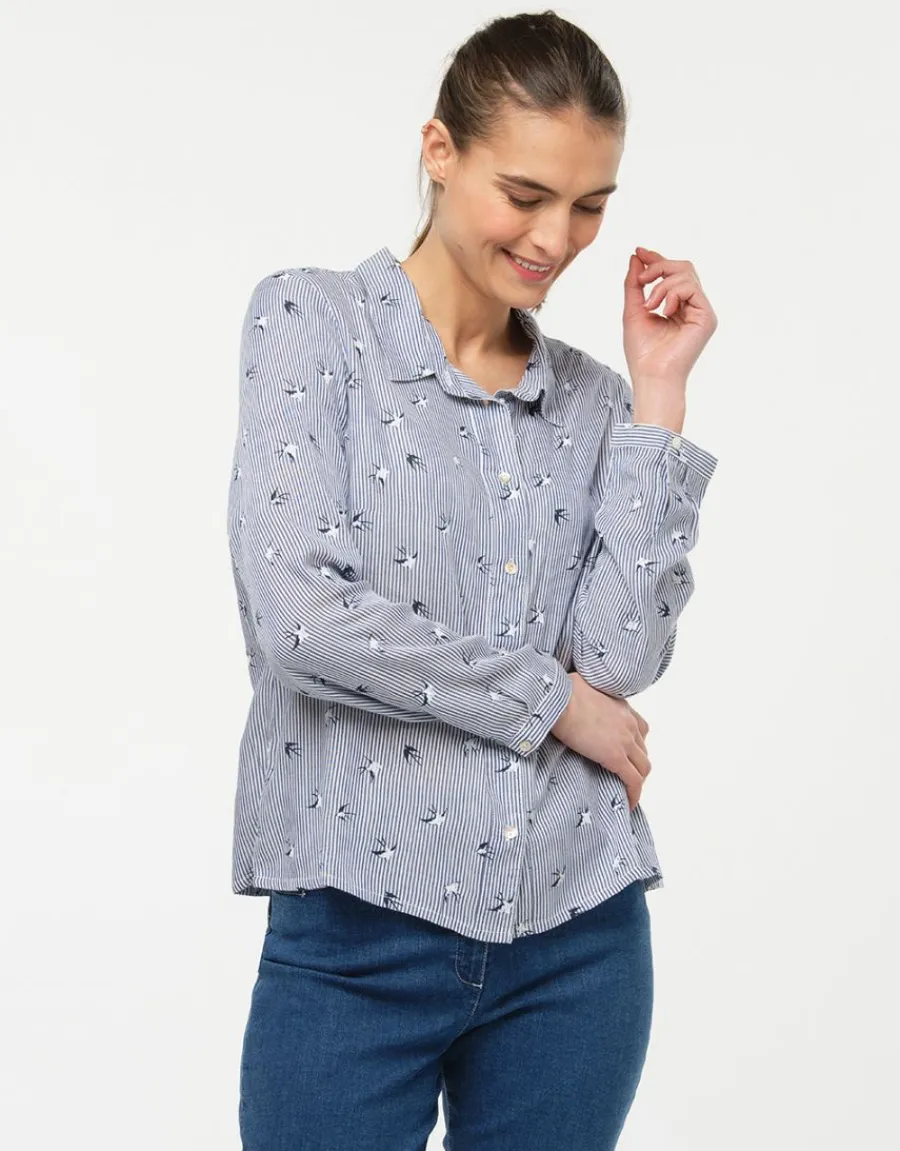Christine Laure Chemisiers & Blouses|Hauts*Chemise rayée hirondelles