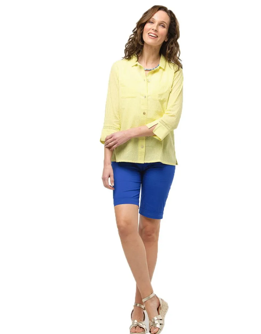 Christine Laure Chemisiers & Blouses|Hauts*Chemise vert anis coton