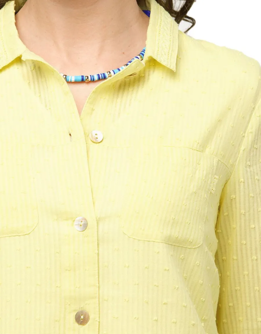 Christine Laure Chemisiers & Blouses|Hauts*Chemise vert anis coton