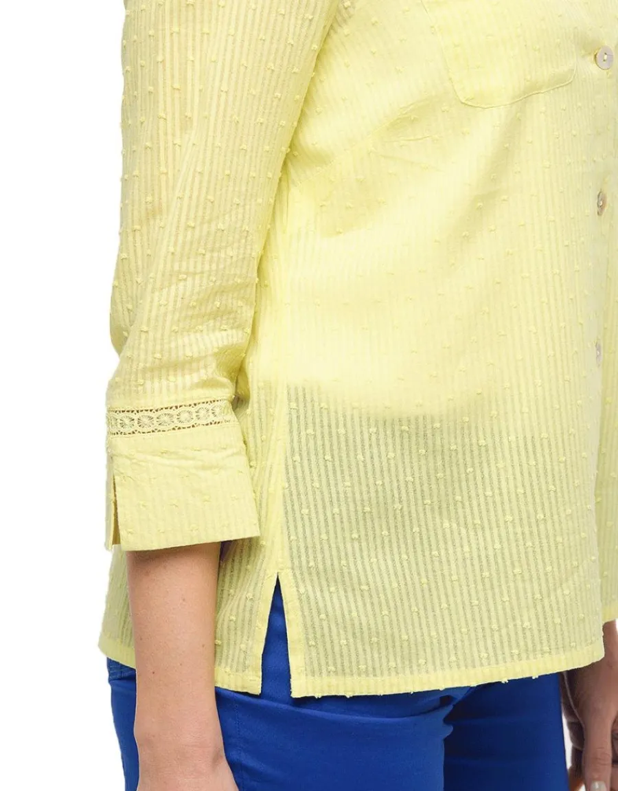 Christine Laure Chemisiers & Blouses|Hauts*Chemise vert anis coton