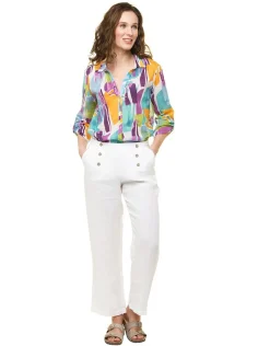 Christine Laure Hauts|Chemisiers & Blouses*Chemisier 100% coton bleu