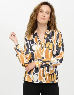 Christine Laure Chemisiers & Blouses|Hauts*Chemisier à motifs ocre