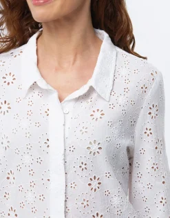 Christine Laure Chemisiers & Blouses|Hauts*Chemisier blanc broderie