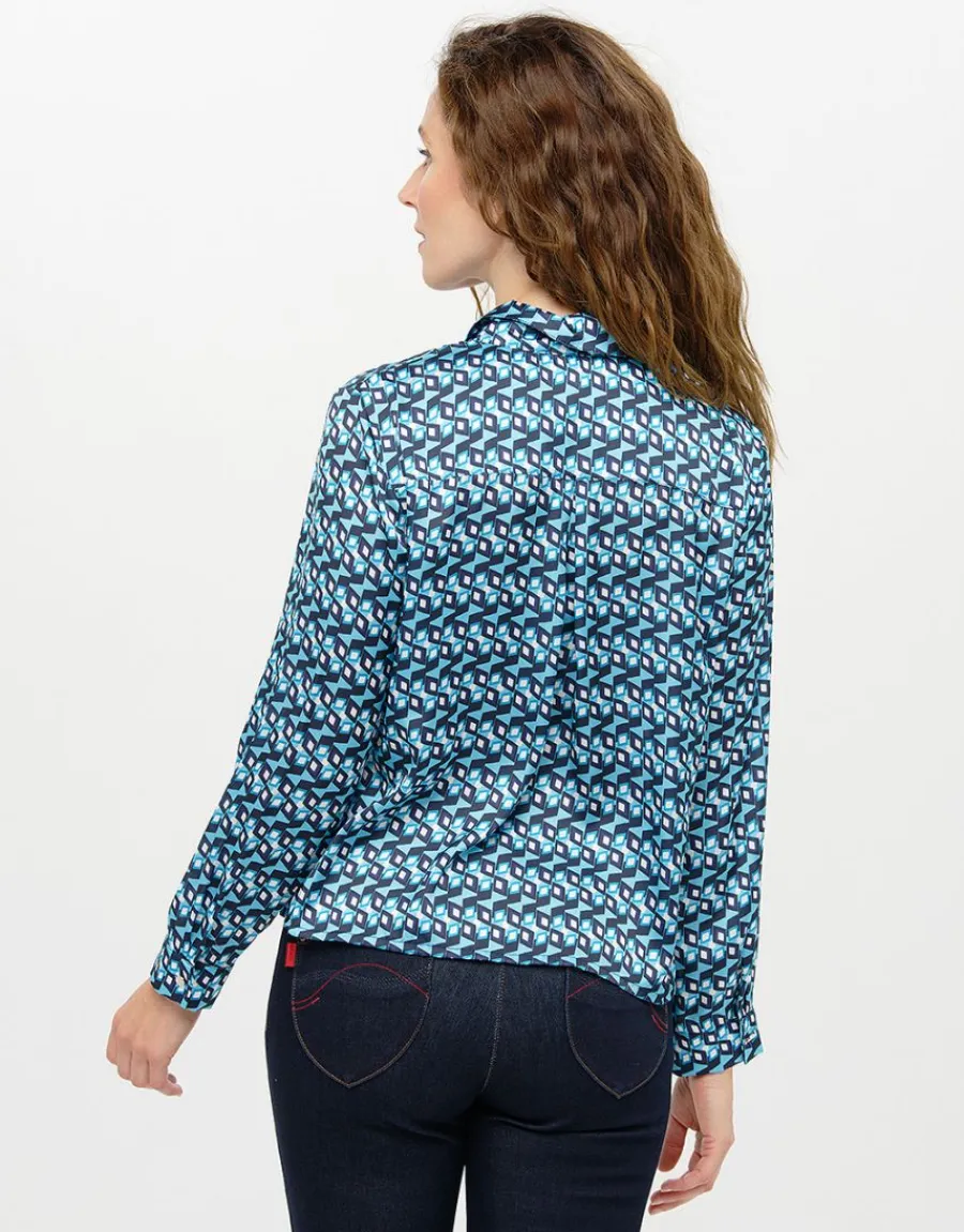 Christine Laure Chemisiers & Blouses|Hauts*Chemisier bleu pop