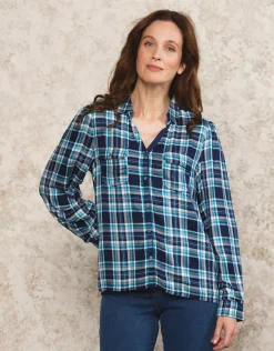 Christine Laure Chemisiers & Blouses|Hauts*Chemisier carreaux bleu