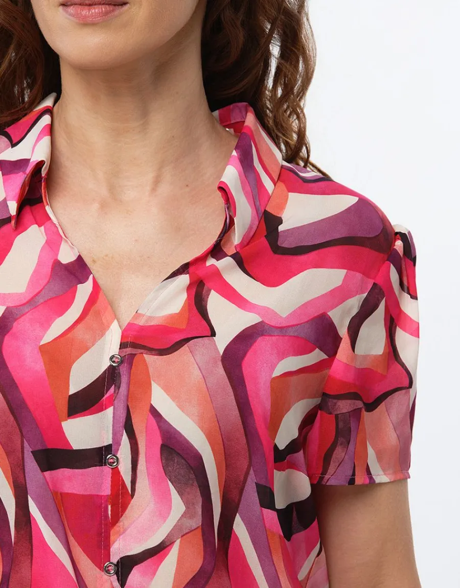 Christine Laure Chemisiers & Blouses|Hauts*Chemisier chic motif rose