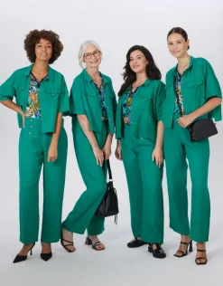 Christine Laure Chemisiers & Blouses|Hauts*Chemisier court vert