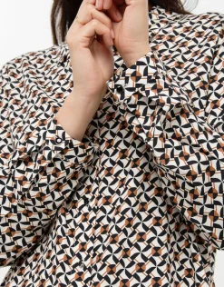 Christine Laure Chemisiers & Blouses|Hauts*Chemisier écru imprimé