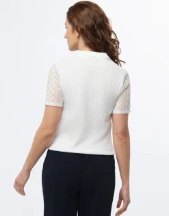 Christine Laure Chemisiers & Blouses|Hauts*Chemisier dentelle écru