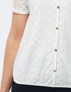 Christine Laure Chemisiers & Blouses|Hauts*Chemisier dentelle écru