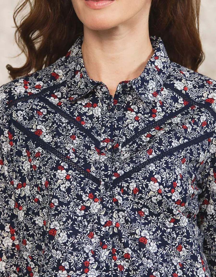 Christine Laure Chemisiers & Blouses|Hauts*Chemisier fleuri coton