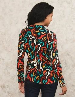 Christine Laure Chemisiers & Blouses|Hauts*Chemisier noir motif