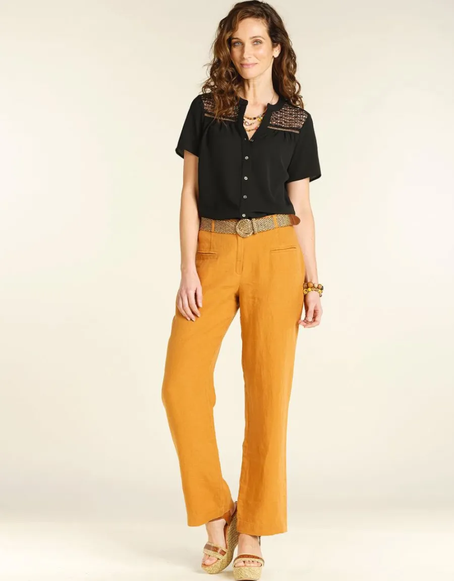 Christine Laure Chemisiers & Blouses|Hauts*Chemisier noire dentelle